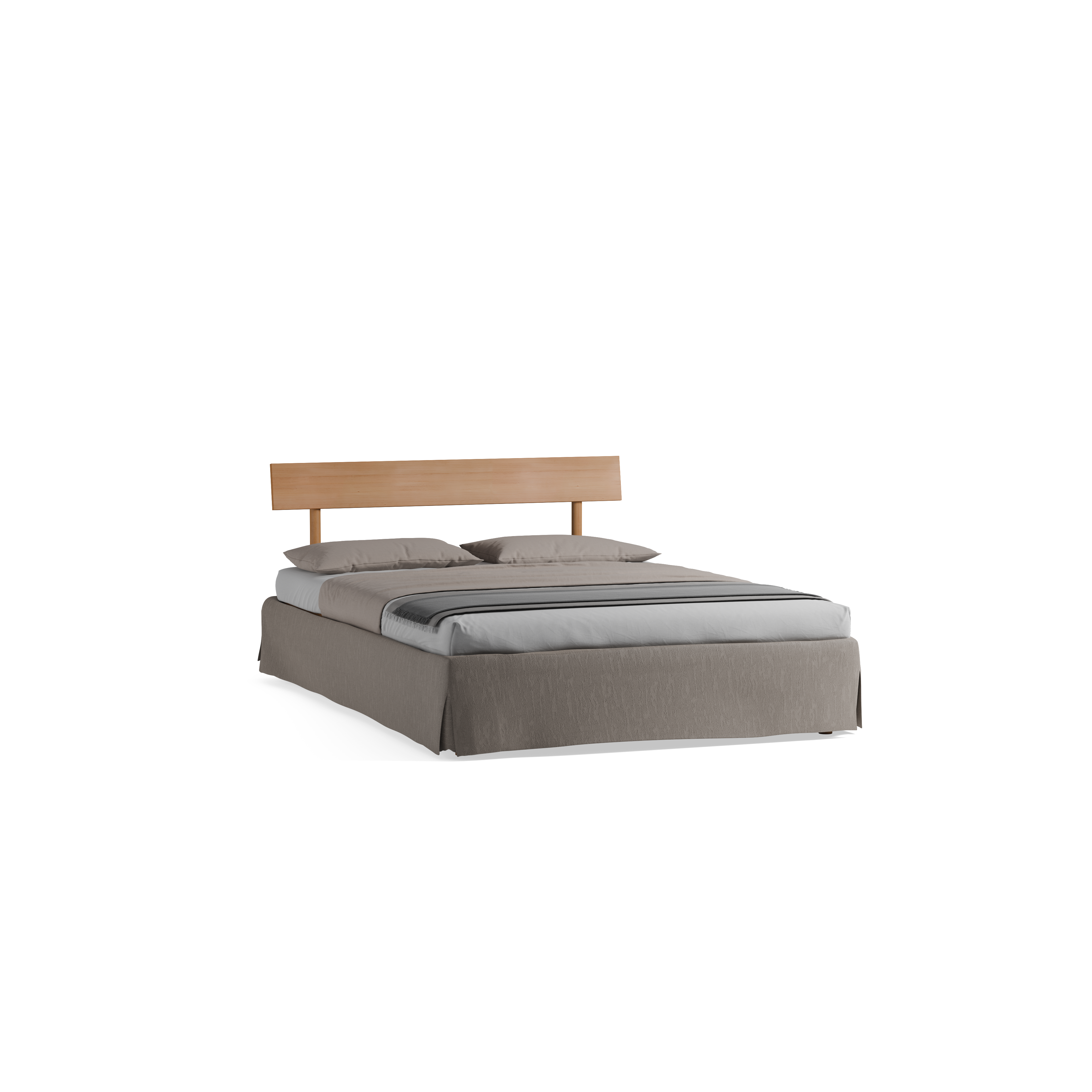 Bett Jukai Pur mit Stegbetthaupt