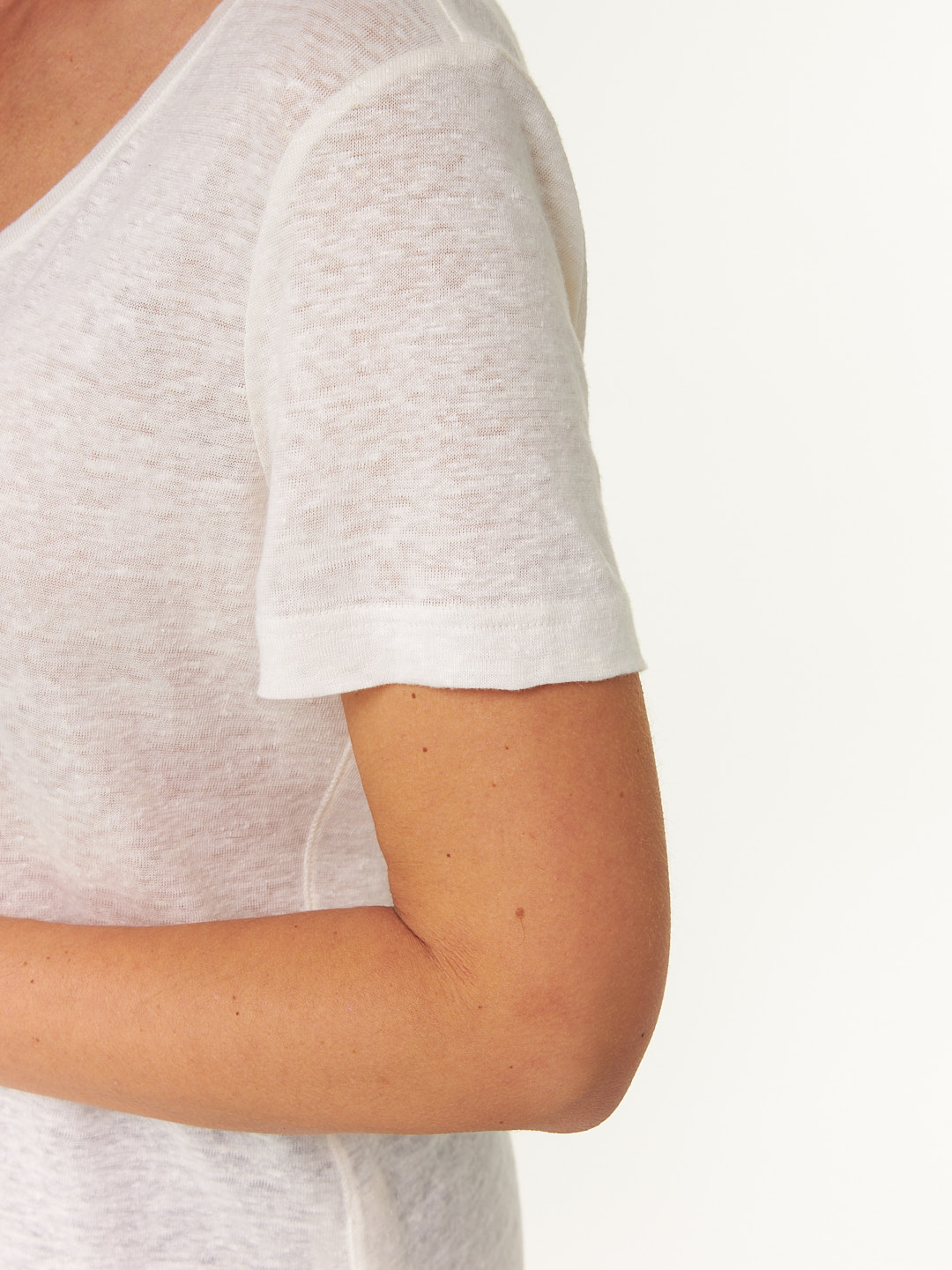 Kurzarmshirt aus Bio Leinen