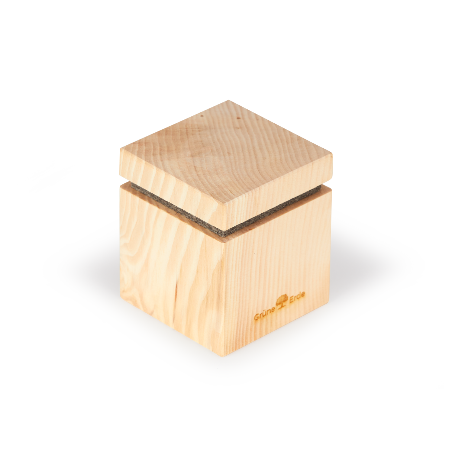 Zirbenduftspender mit Filz und Holzgewinde für Zirbenöl