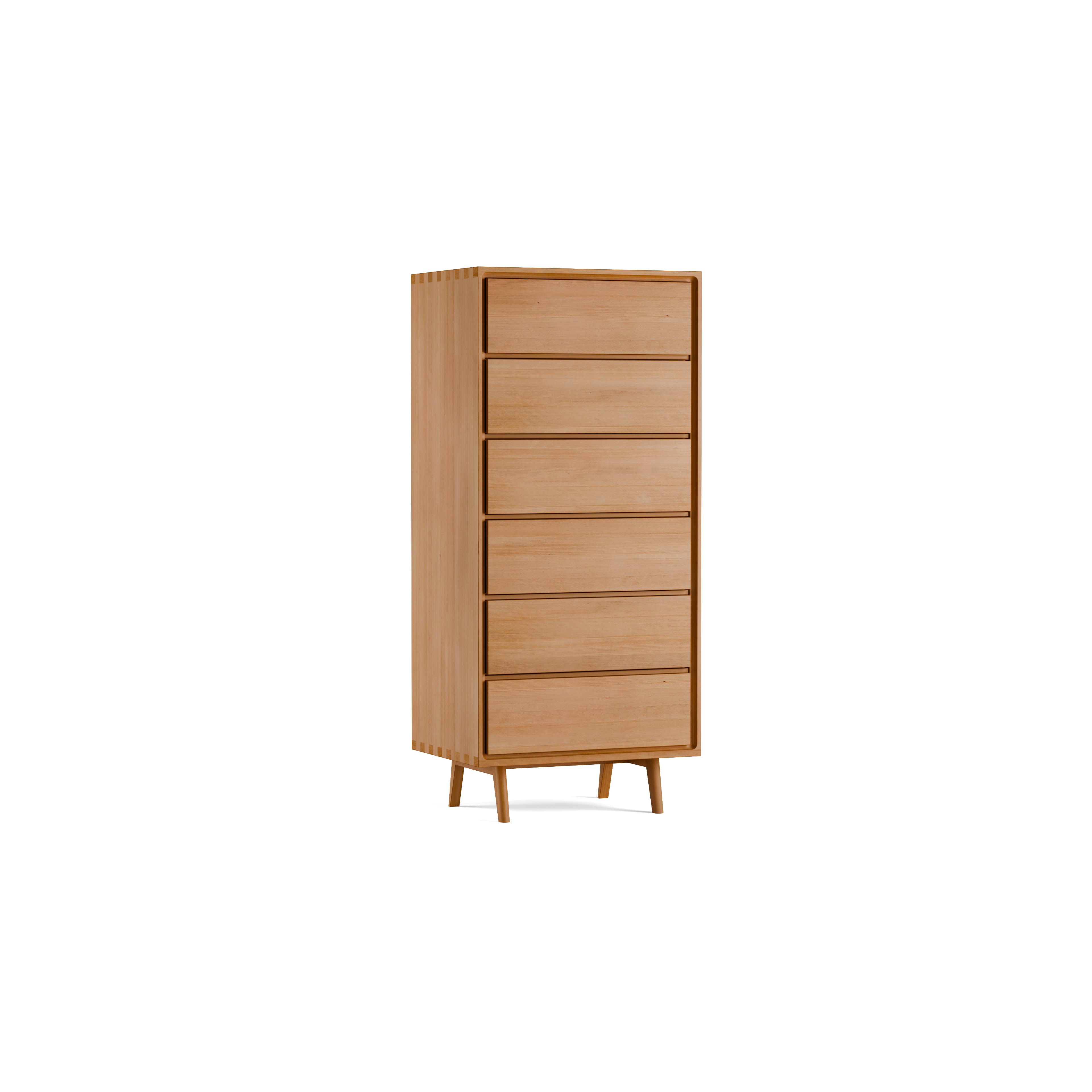 Highboard Tesoro mit 6 Laden B 62 x T 45 x H 139 cm