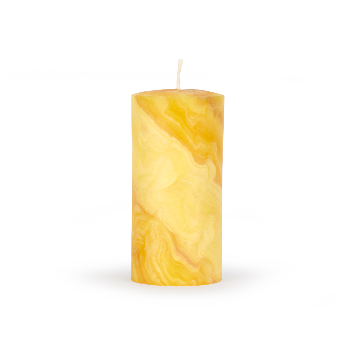 Stumpenkerze aus Bienenwachs, natur