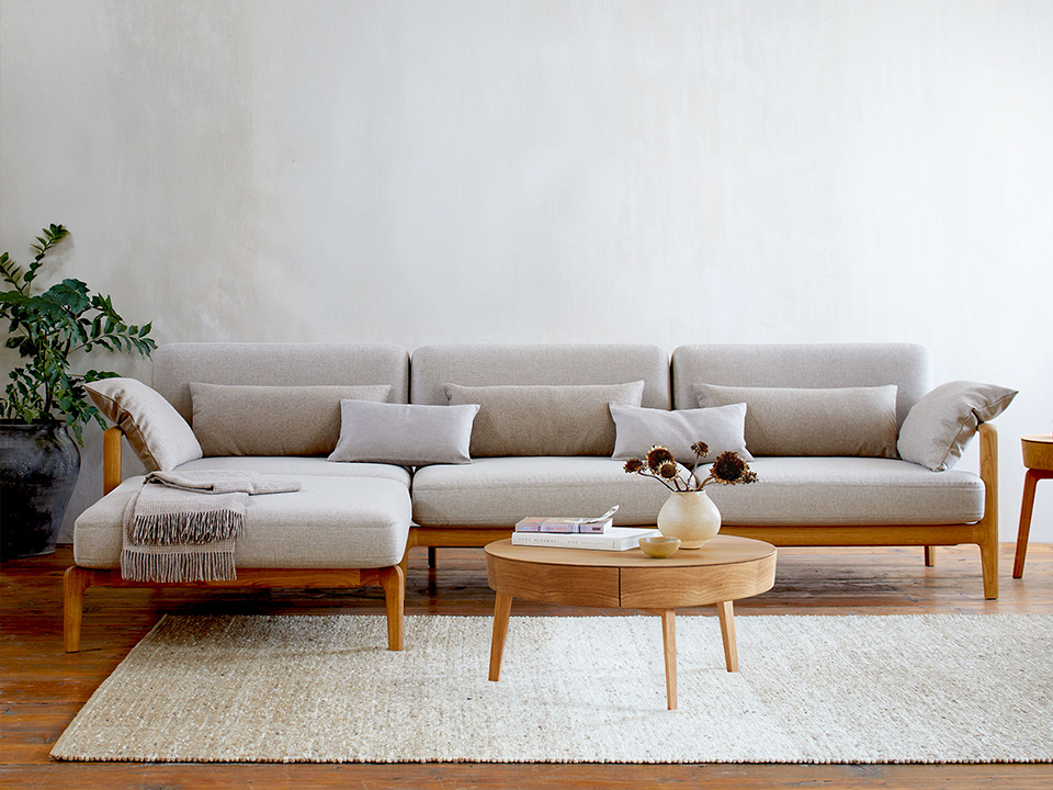 Ecksofa Linera im Wohnzimmer