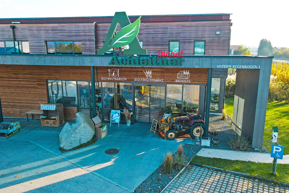 Fassade eines Bio Geschäftes
