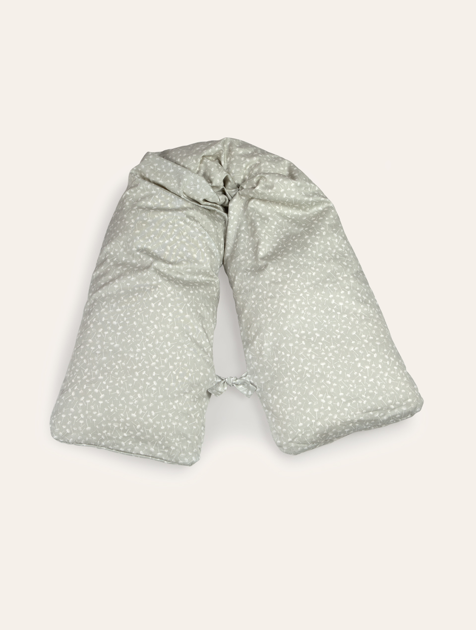 Still- und Seitenschläferkissen mit blaugrauem Überzug