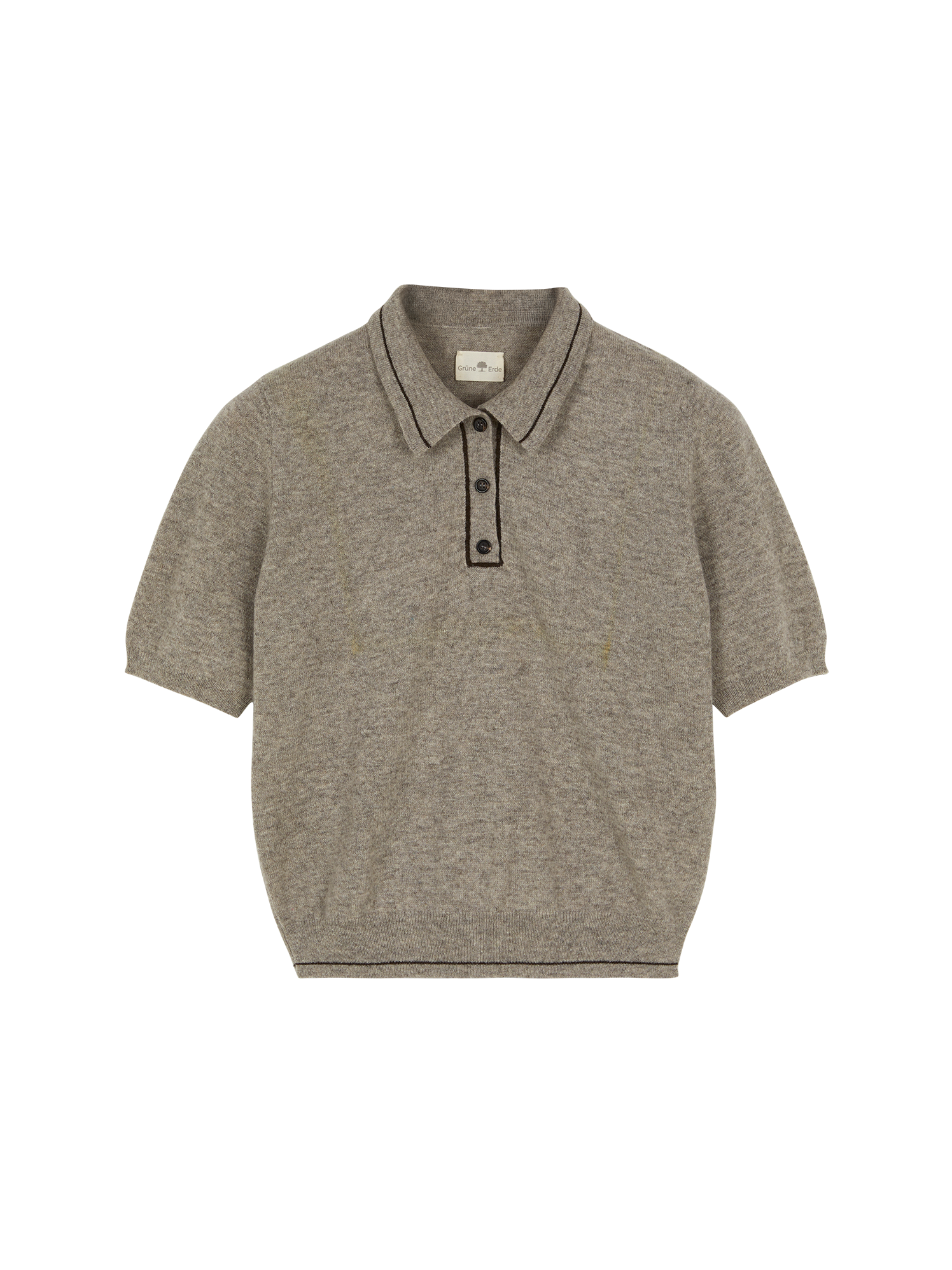 Kurzarmpullover aus Yakhaar und Schurwolle