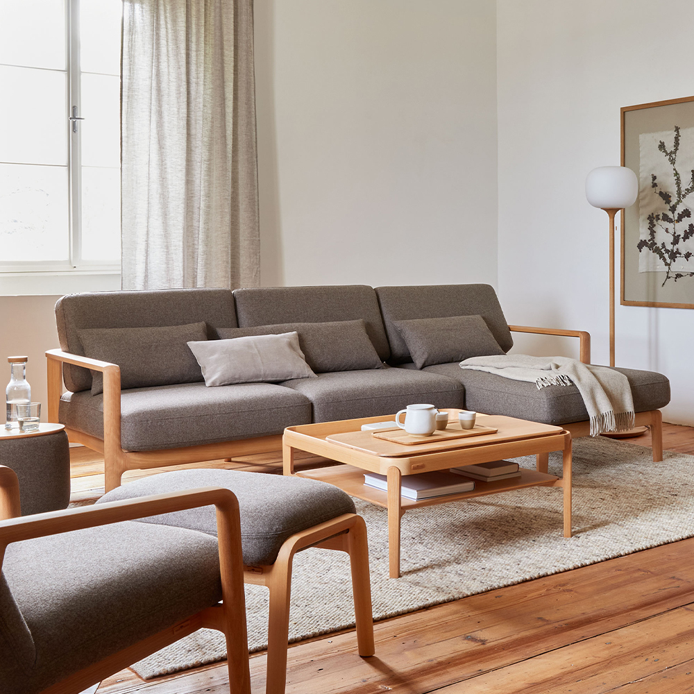 Sofa Linera und Sofatisch Alwy