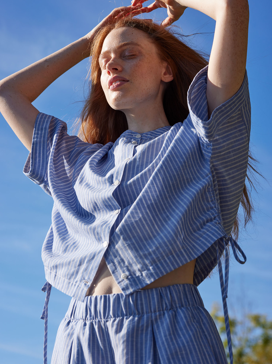 Bluse und Hose aus Leinen & Baumwolle