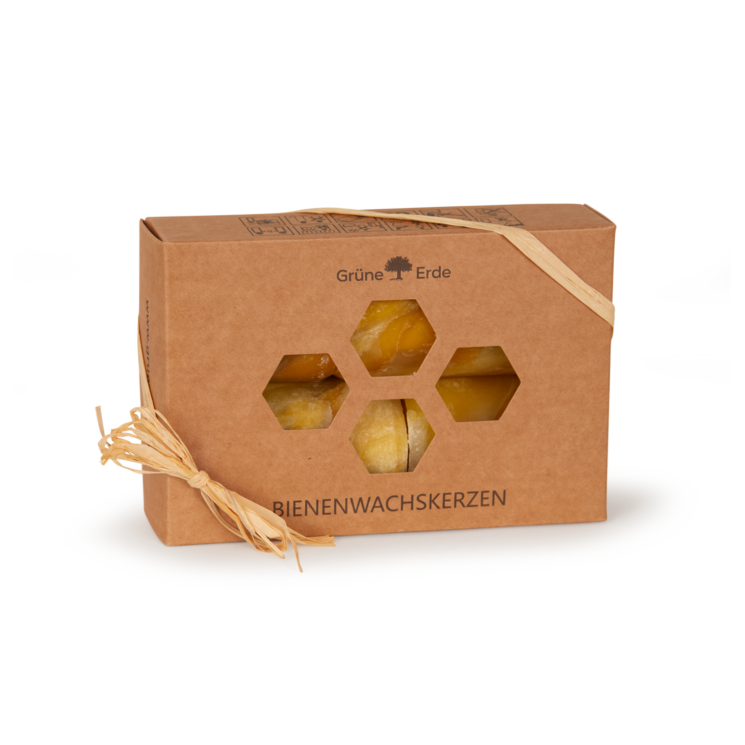 4er-Set Adventkranzkerzen aus Bienenwachs