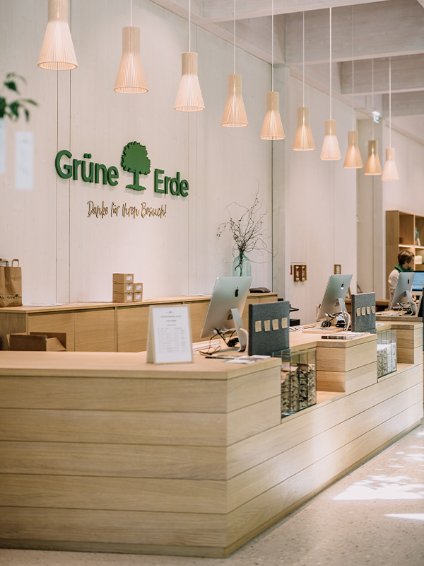 Grüne Erde-Welt Kassenbereich