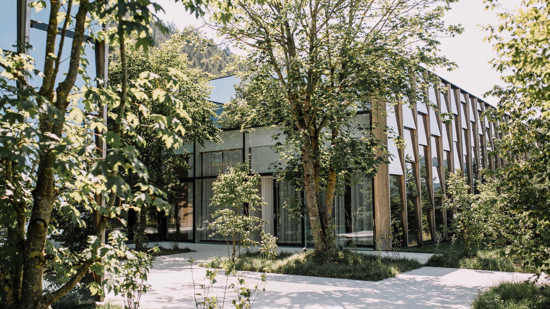 Grüne Erde-Welt Fassade