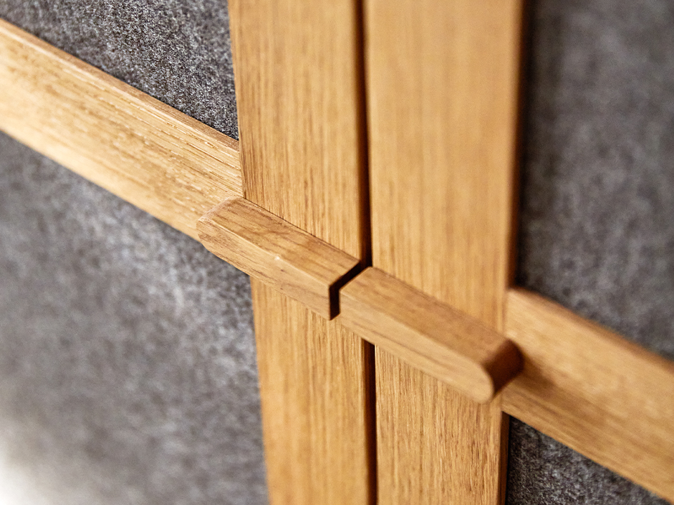 Detailansicht Tenso Tür mit Wollstpff