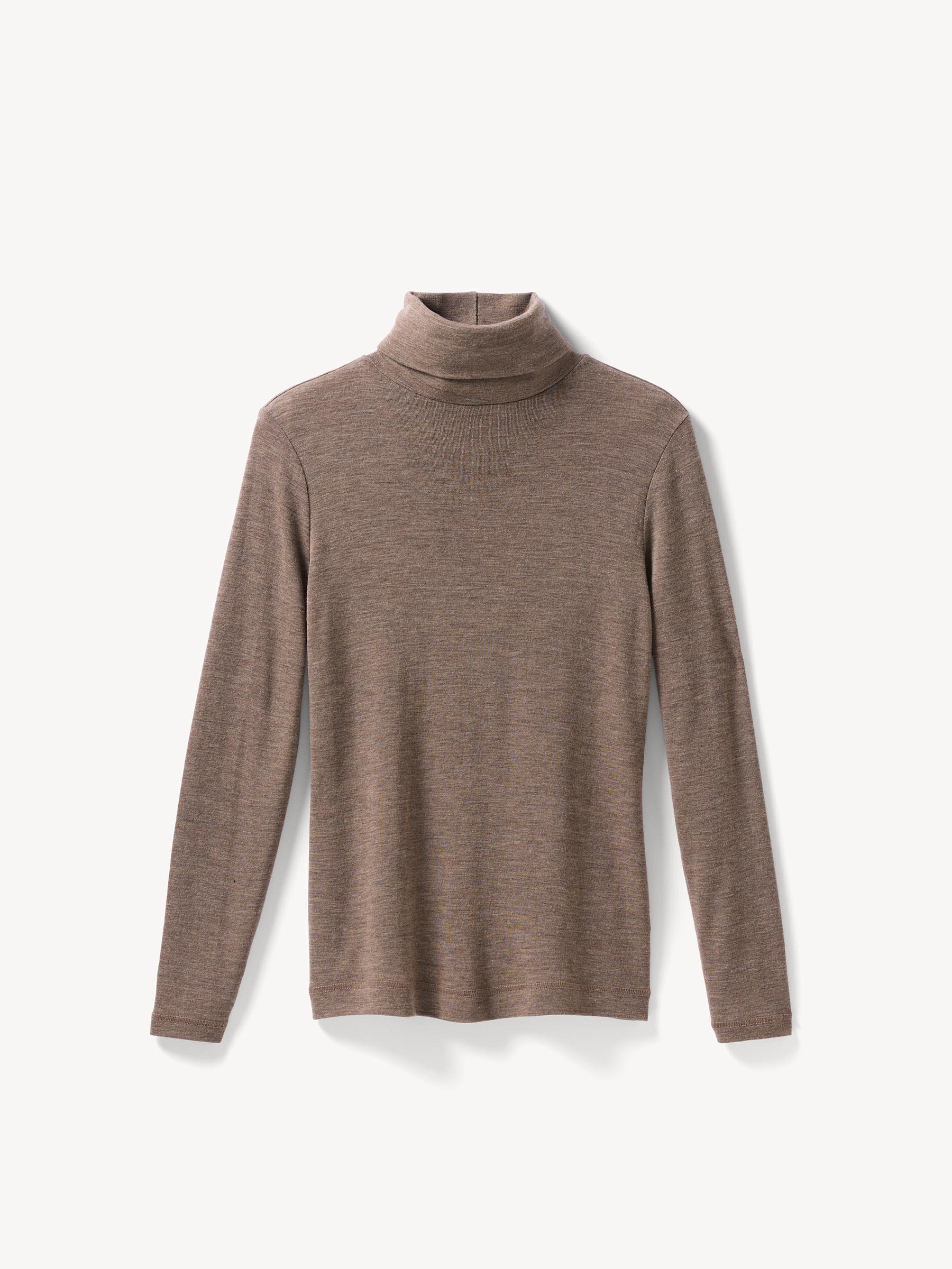 Rollkragenshirt aus Bio Wolle