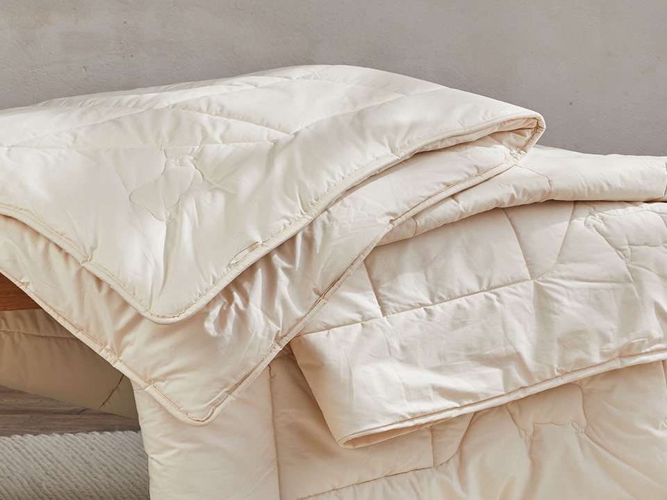 Bettdecken Stapel