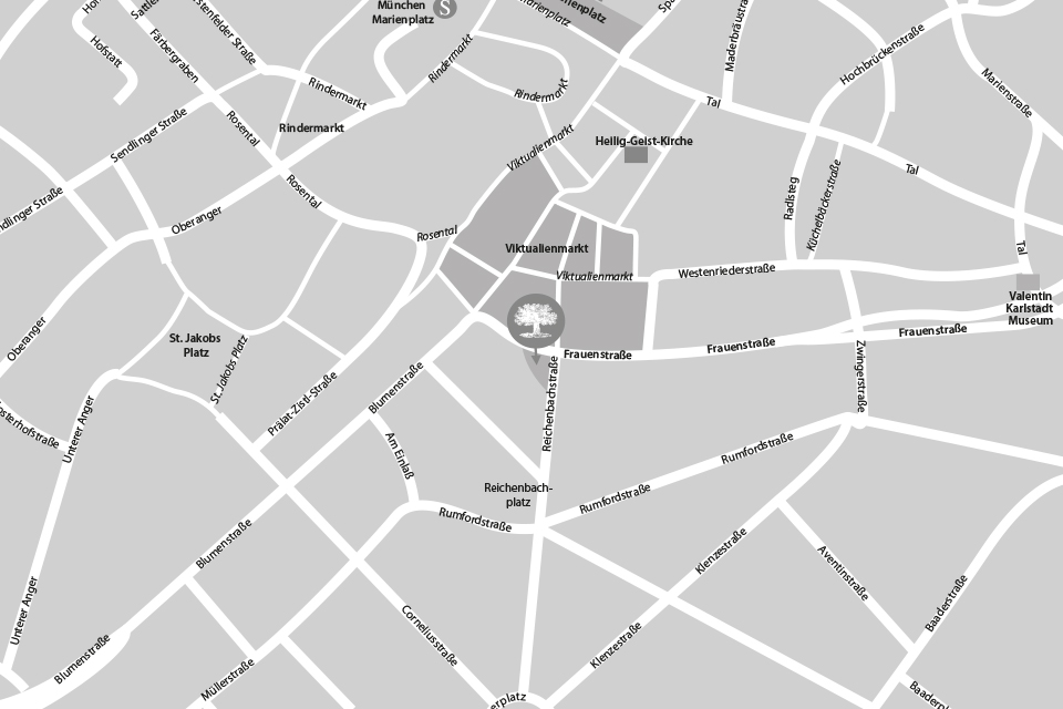 bildliche Wegbeschreibung zum Grüne Erde Store in München