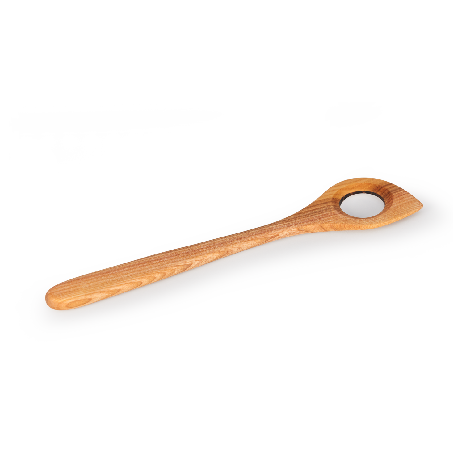 Spitzlöffel mit Loch aus Eschenholz