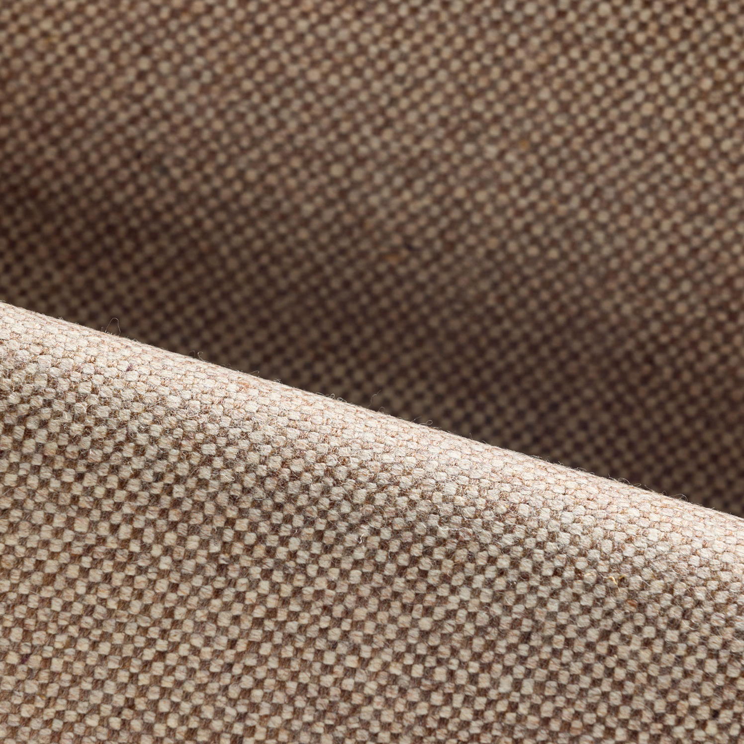 Stoffmuster Wollstoff Elverum Haselnuss