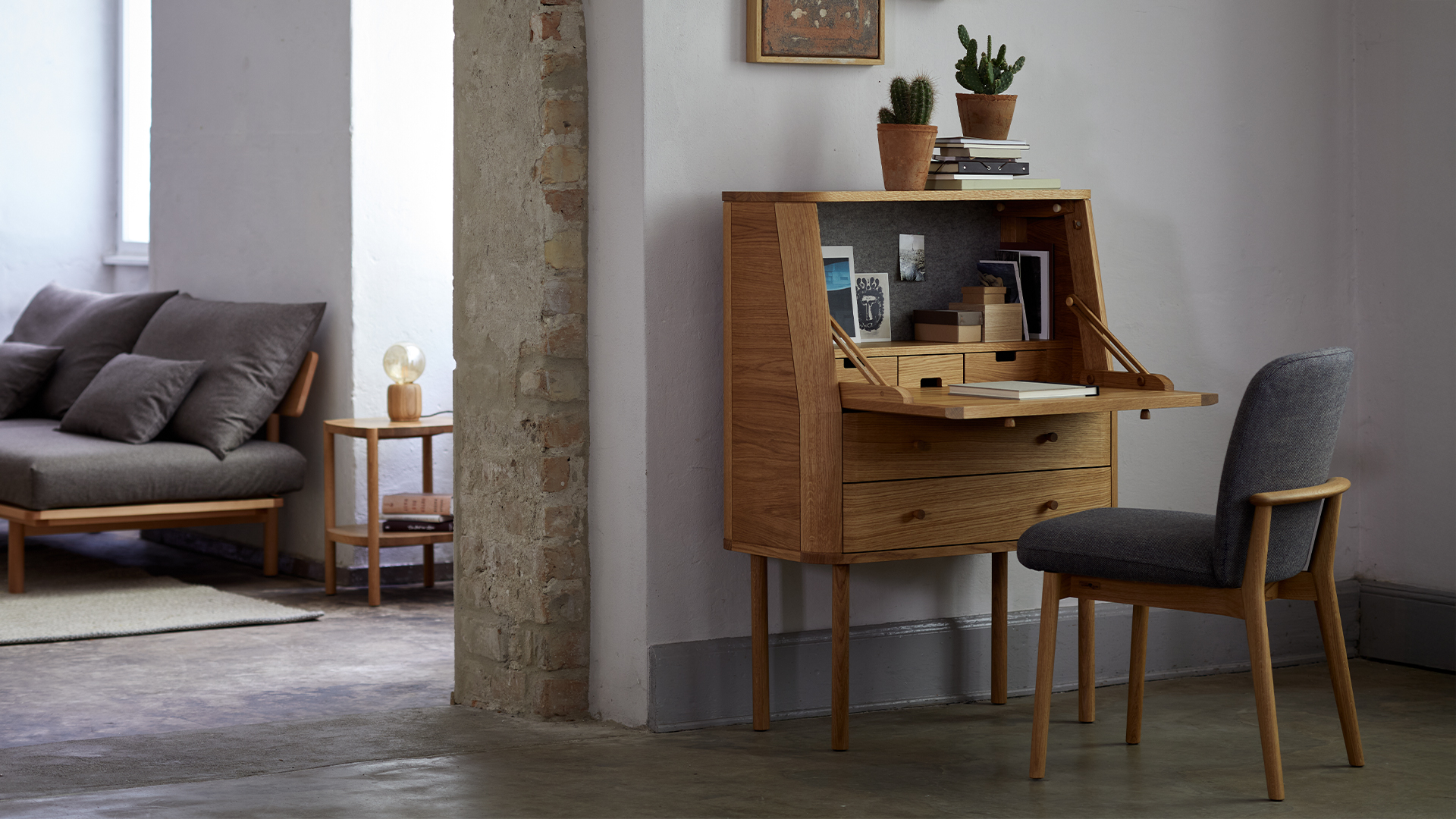 Schreibtisch Quint im Arbeitszimmer