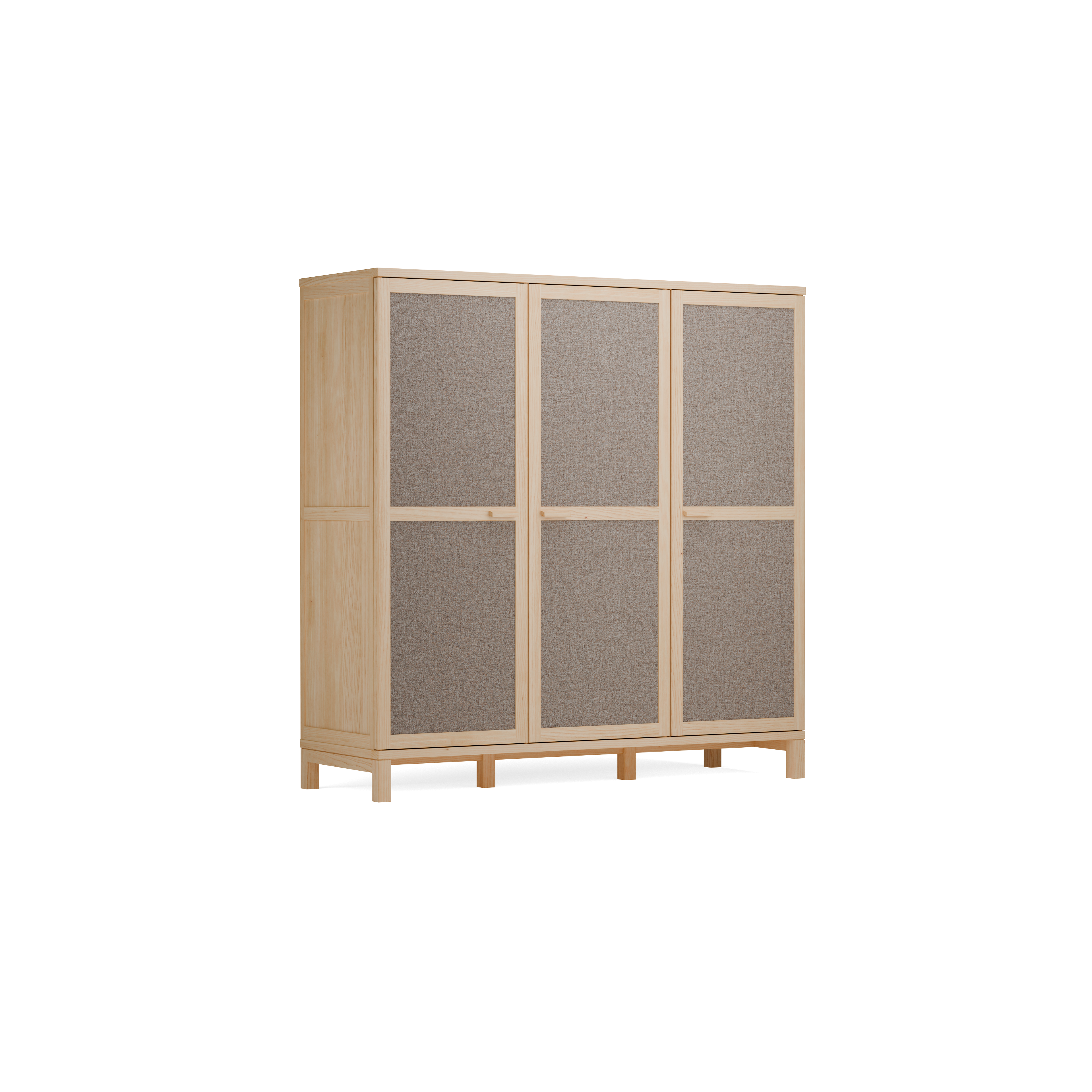 Kleiderschrank Kurami mit Drehtüren 3-türig