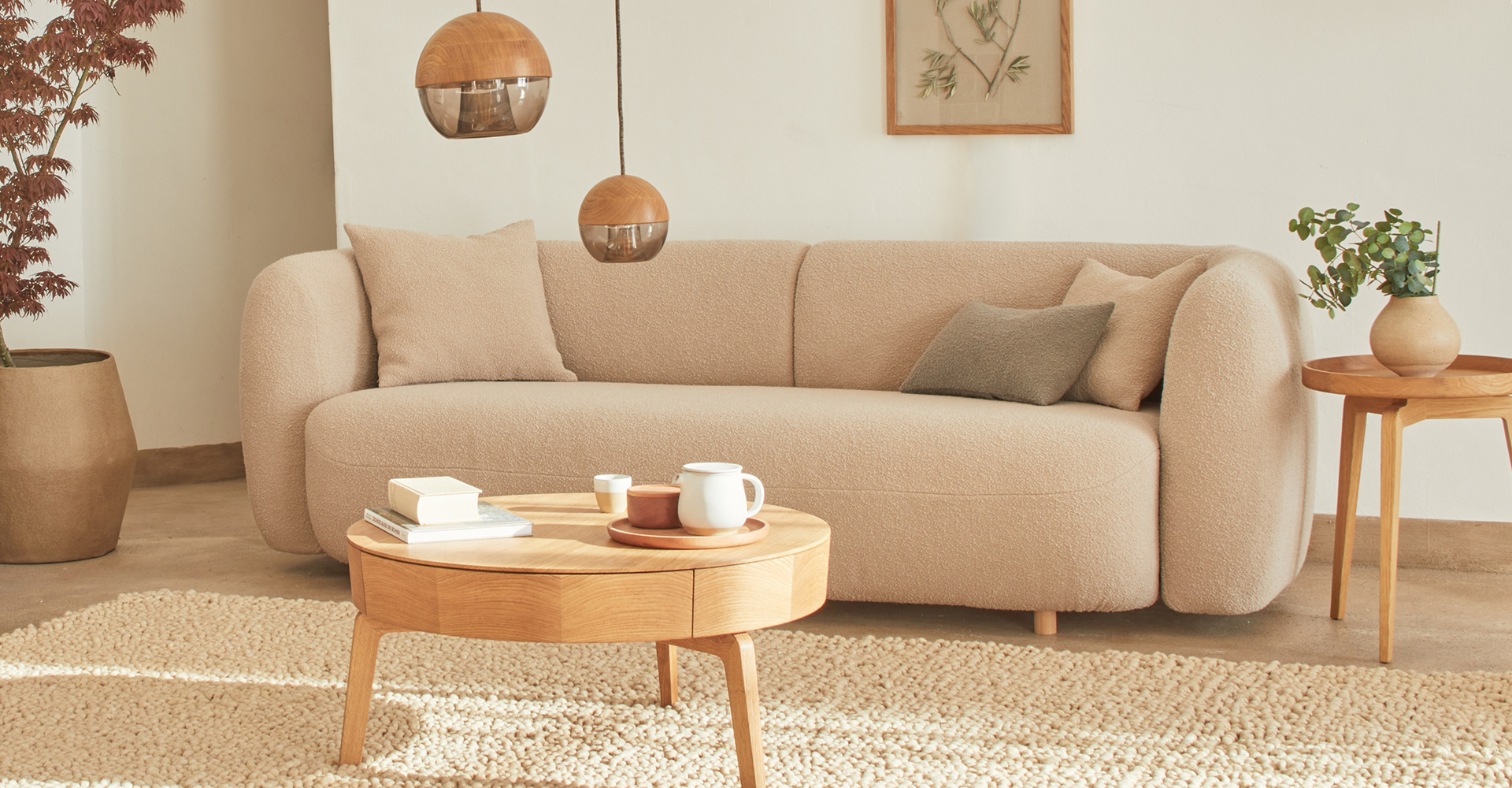 Wohnzimmer mit Sofa Veluna