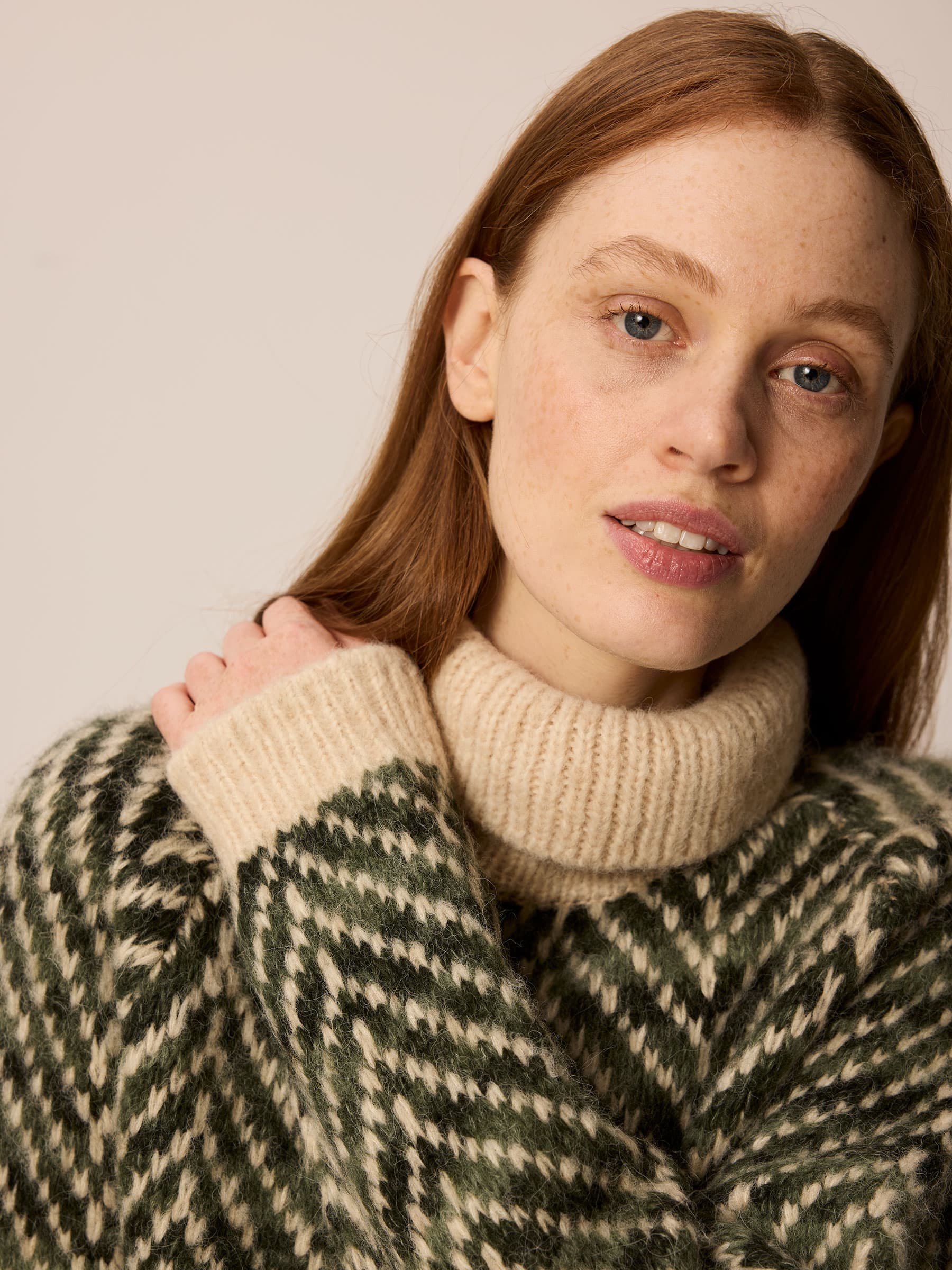Pullover aus Alpaka und Bio Baumwolle