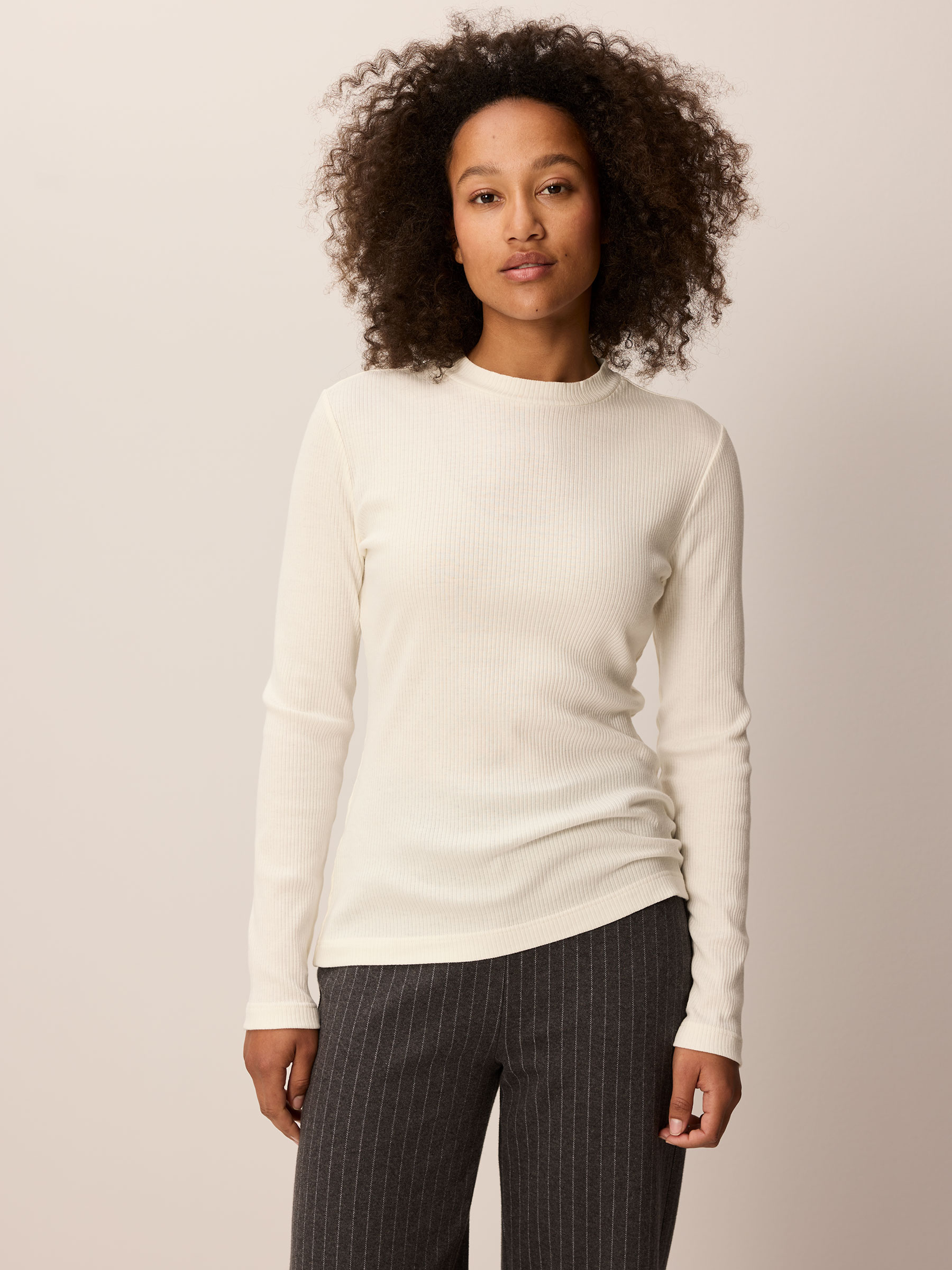 Langarmshirt aus Bio Baumwolle/Wolle