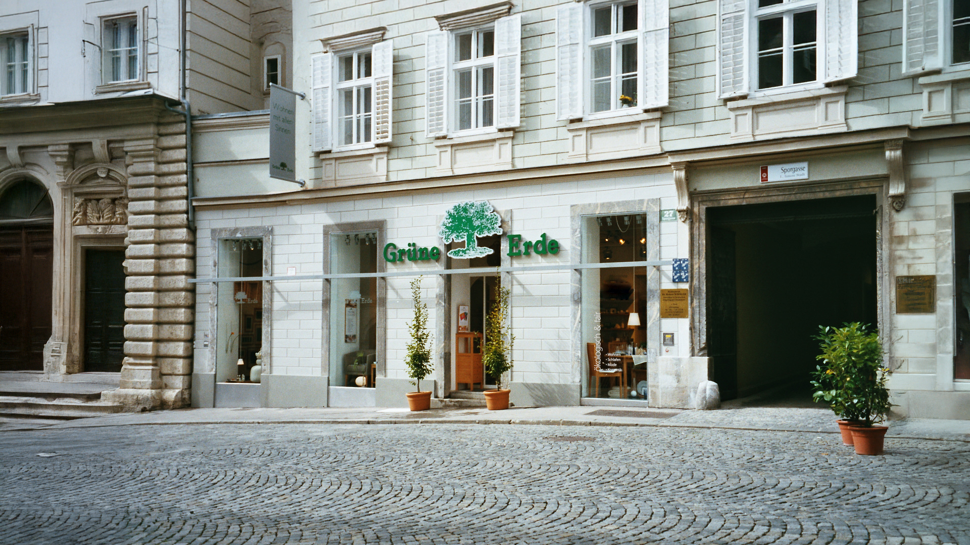 Gebaäude vom Grüne Erde Store in Graaz