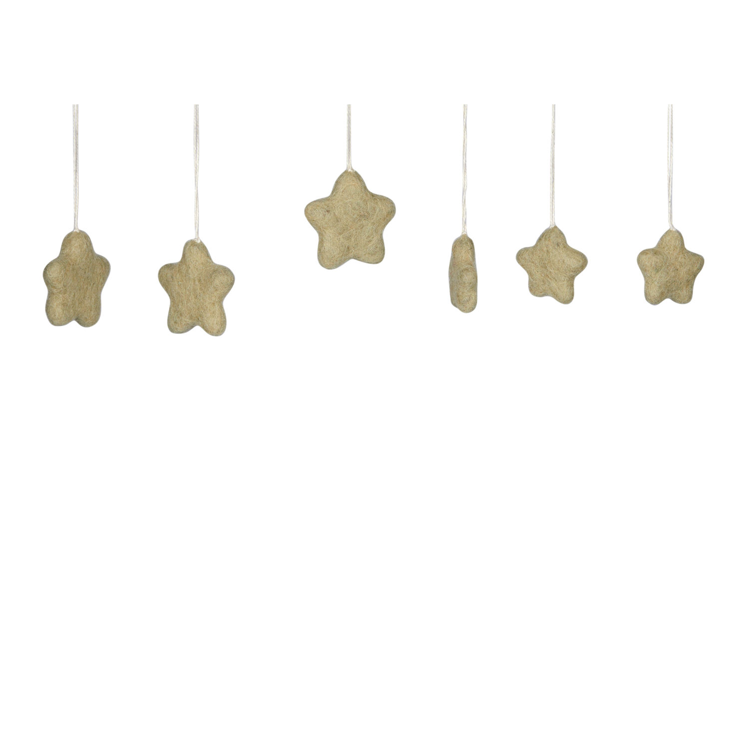 6er-Set Sterne aus Filz