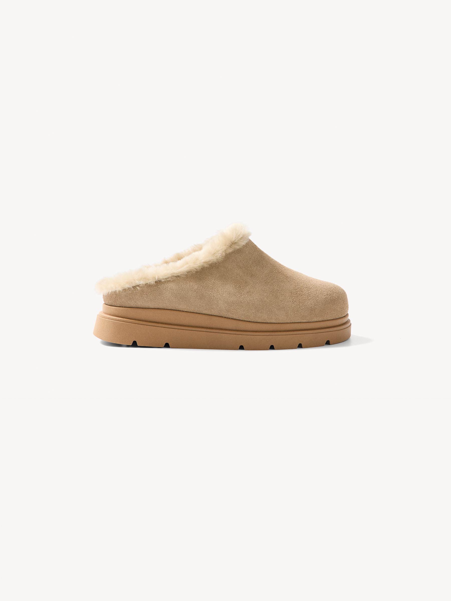 Lammfellpantoffel aus Bio Leder | walnuss | 38 | 652041