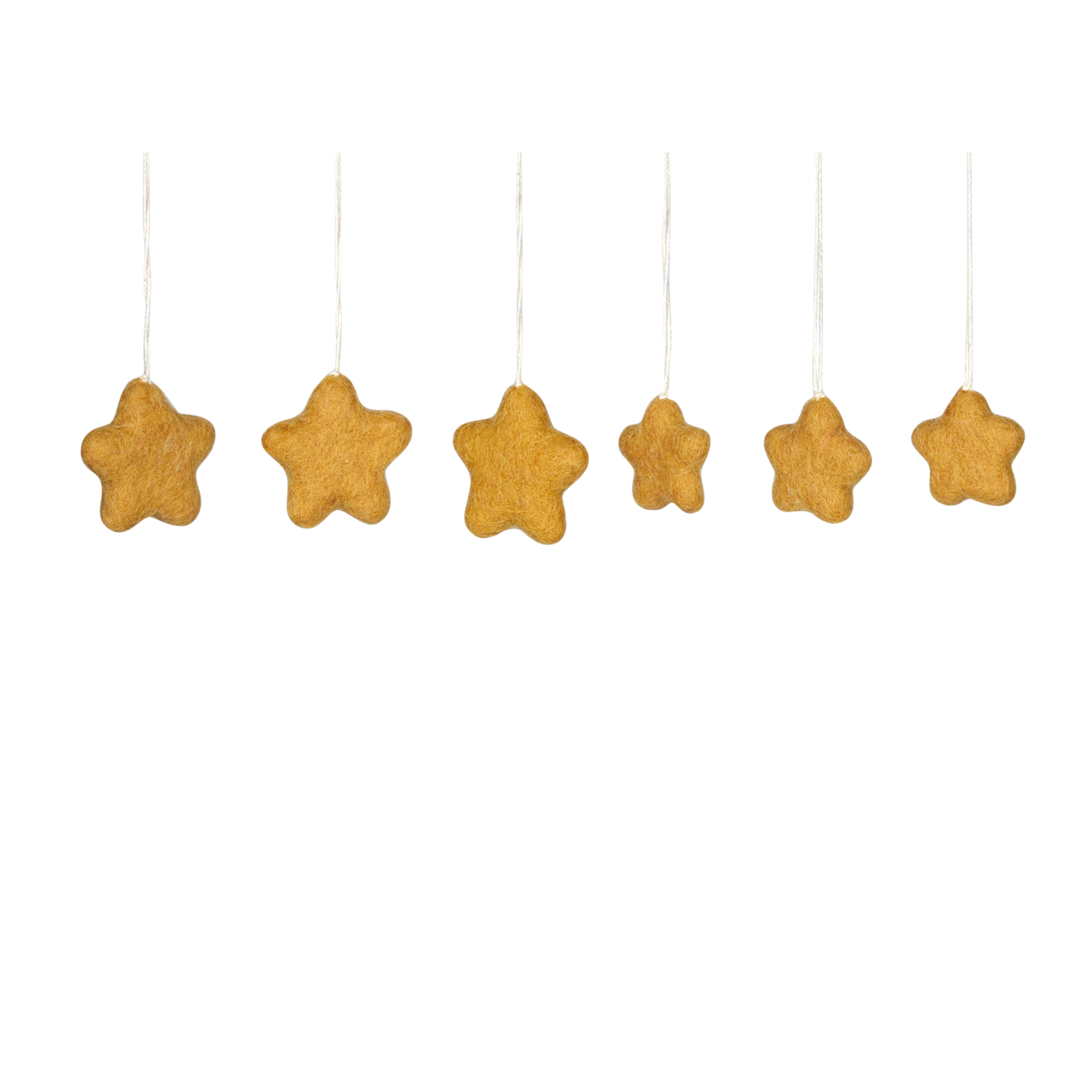 6er-Set Sterne aus Filz