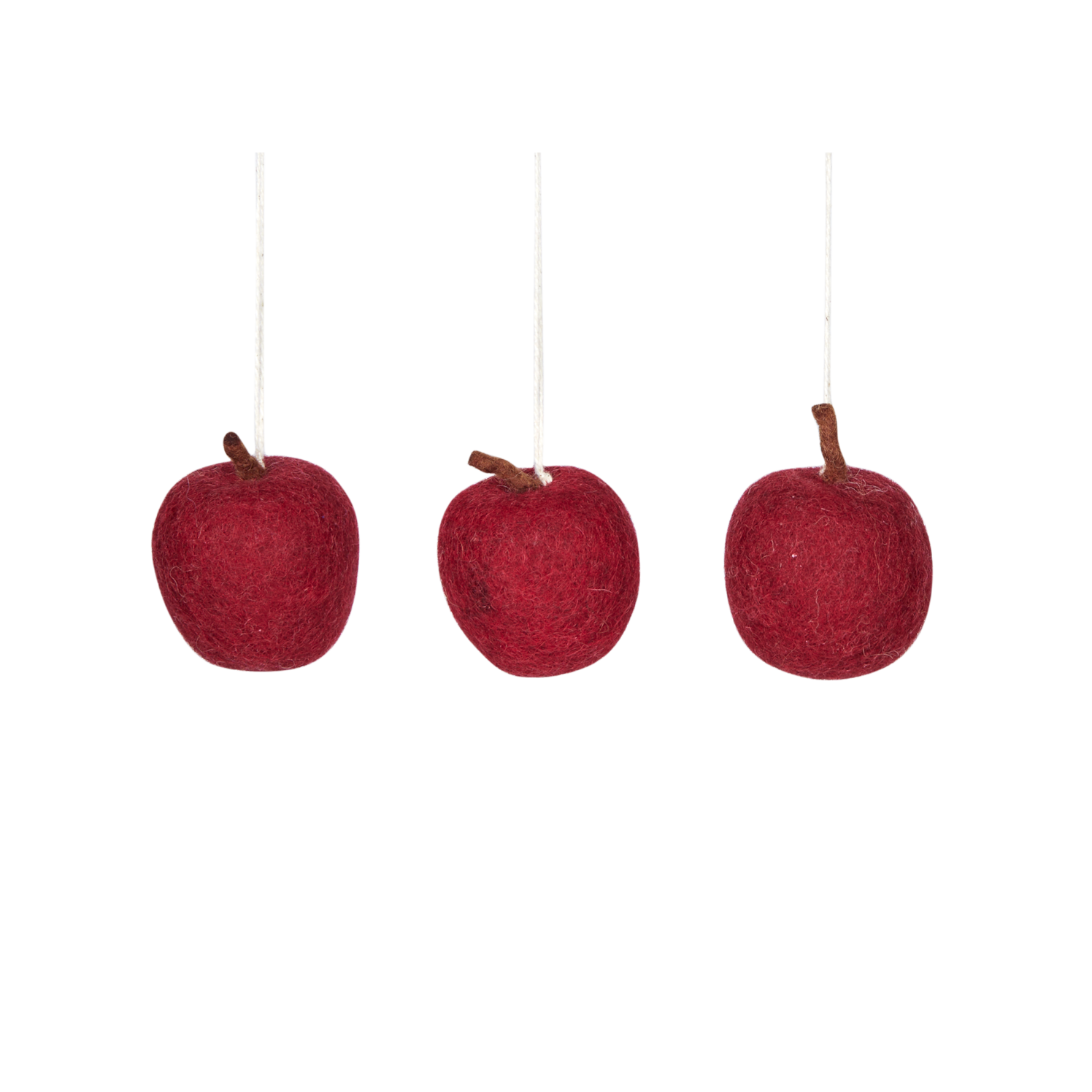 3er-Set Äpfel aus Filz