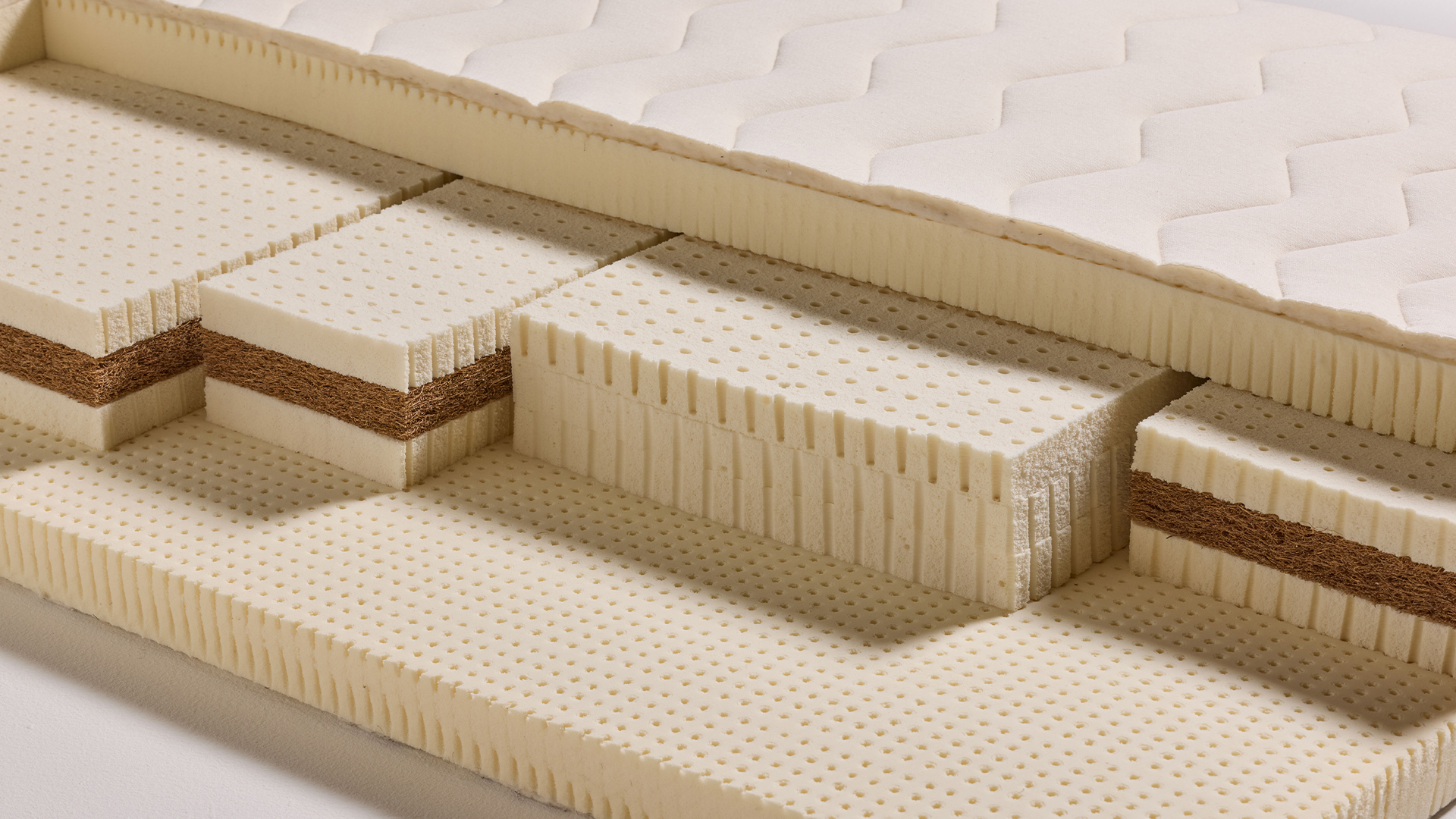 Die Verschiedenen Schichten einer Matratze werden dargestellt
