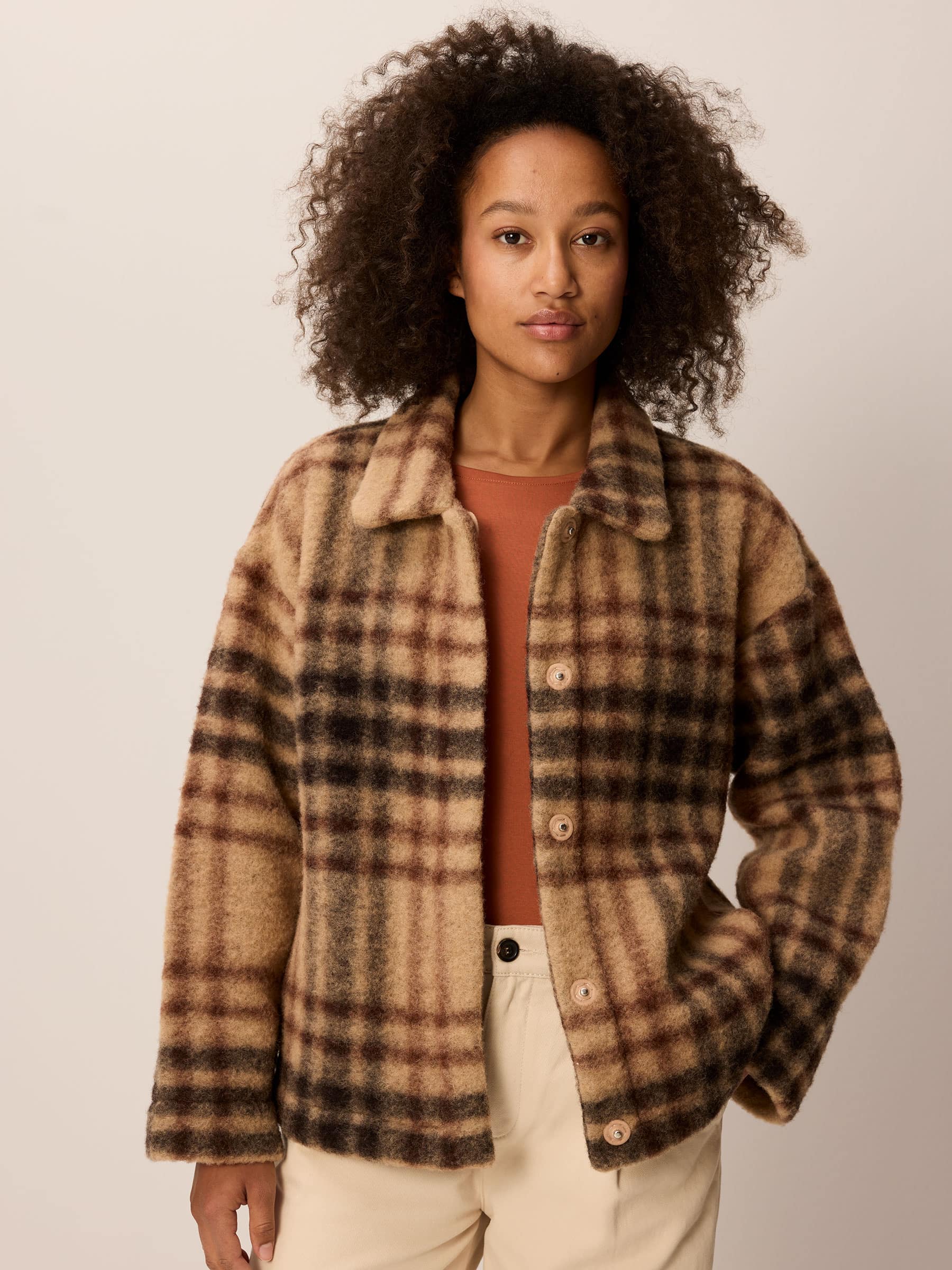 Plüschjacke aus Bio Wolle und Baumwolle