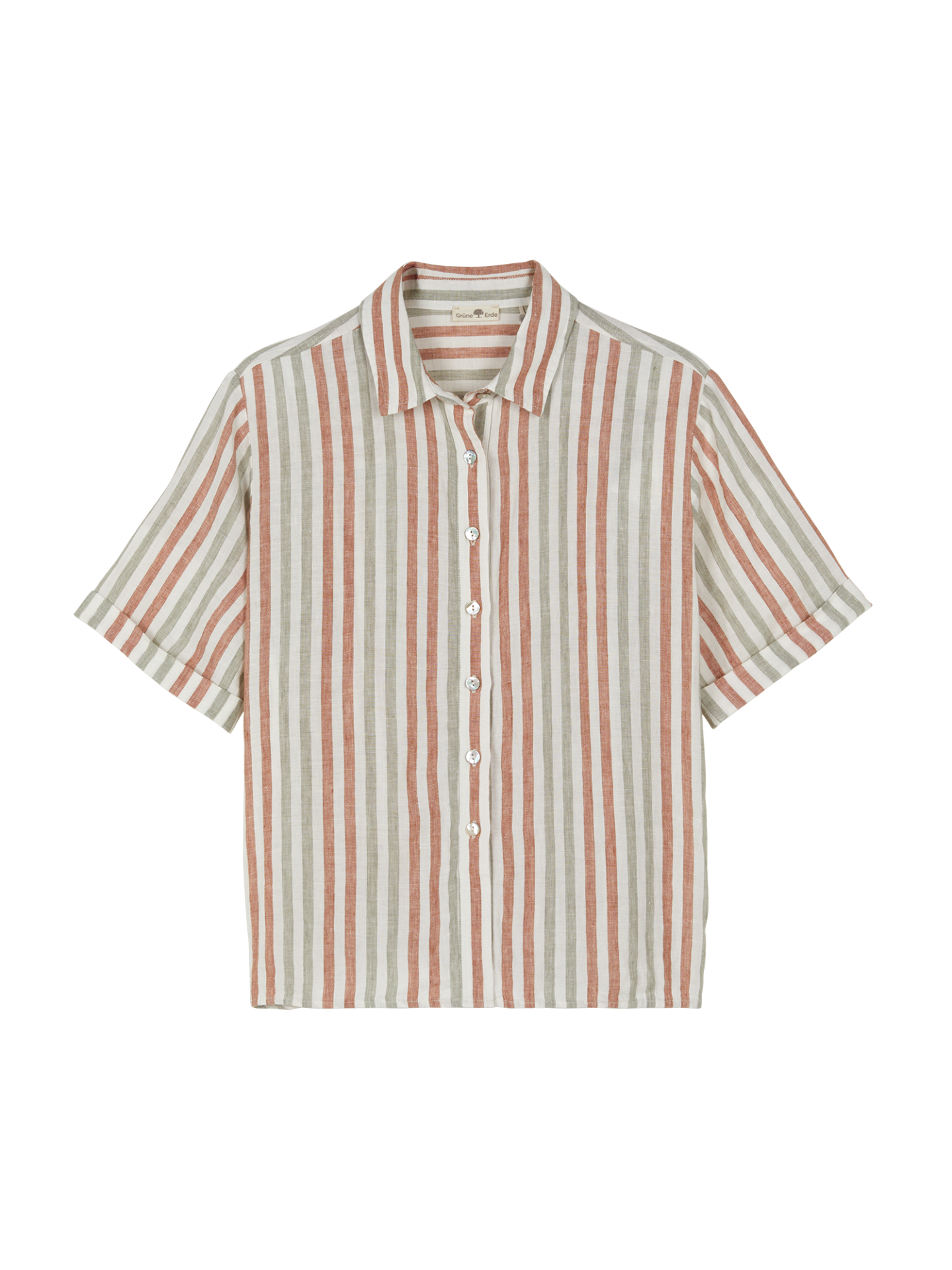 Bluse halbarm aus Bio Leinen