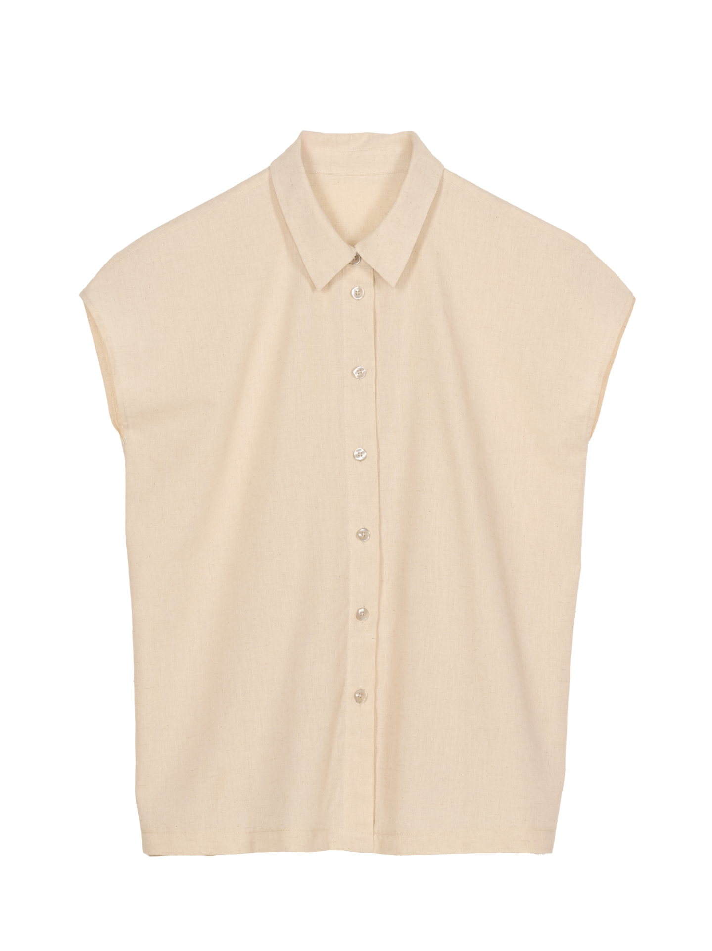 Bluse aus Bio-Baumwolle und Leinen