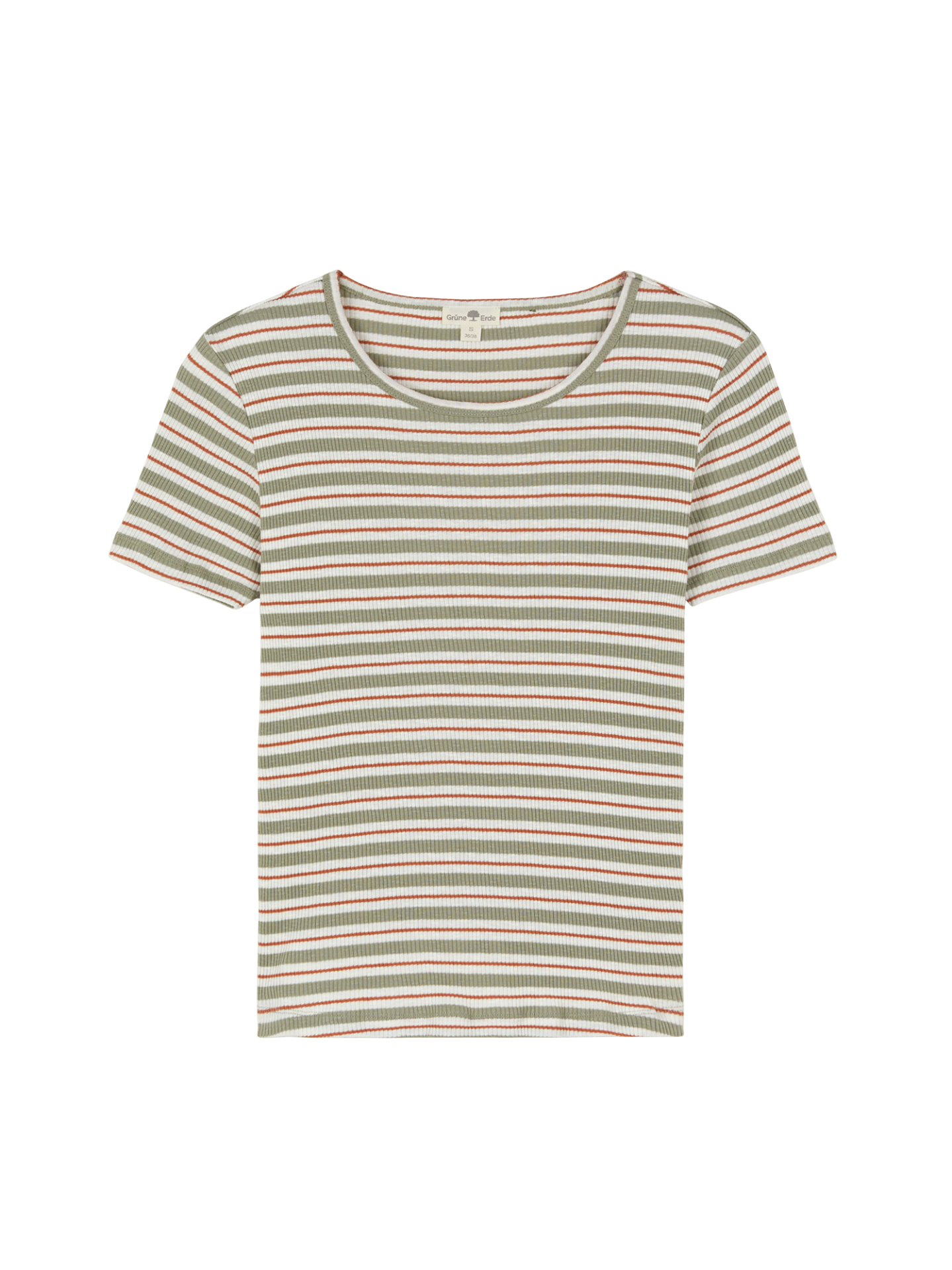 Kurzarmshirt Rippe aus Bio Baumwolle