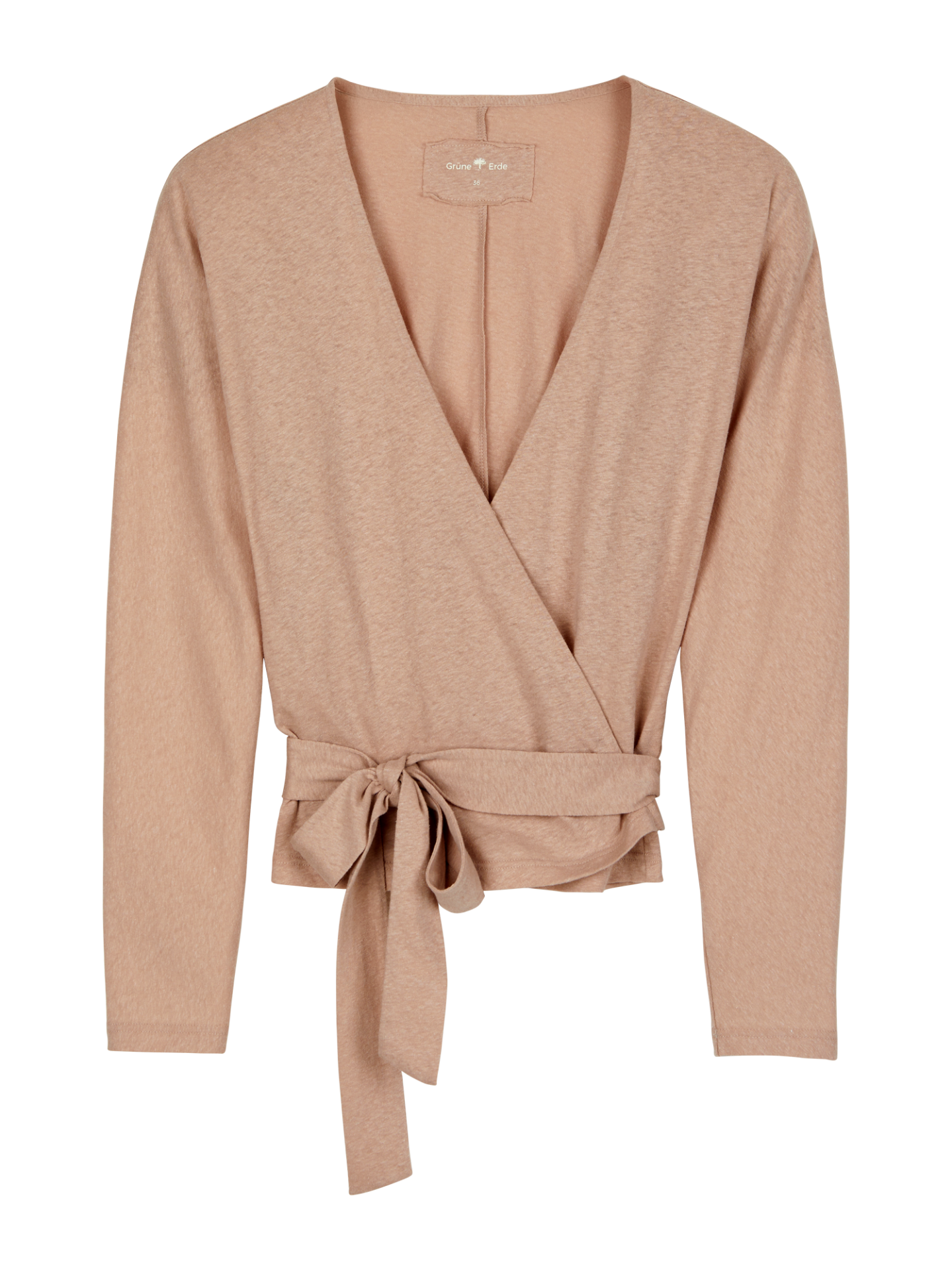 Langarm-Wickelshirt aus Bio Baumwolle/Hanf