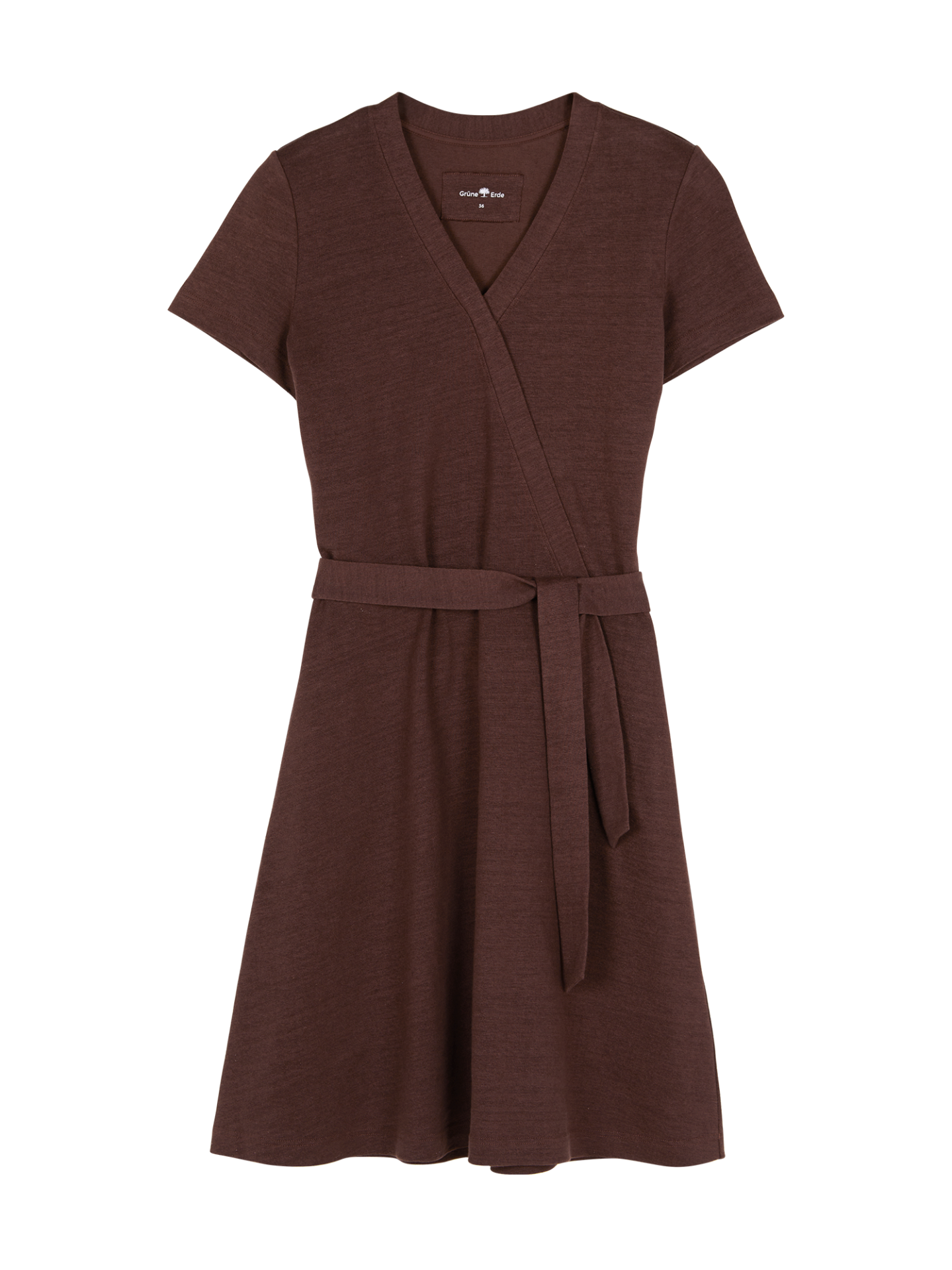 Kleid in Wickeloptik aus Bio Leinen/Baumwolle